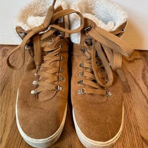 Marc Fisher Daire Platform Sherpa Cozy Lace Up Boots